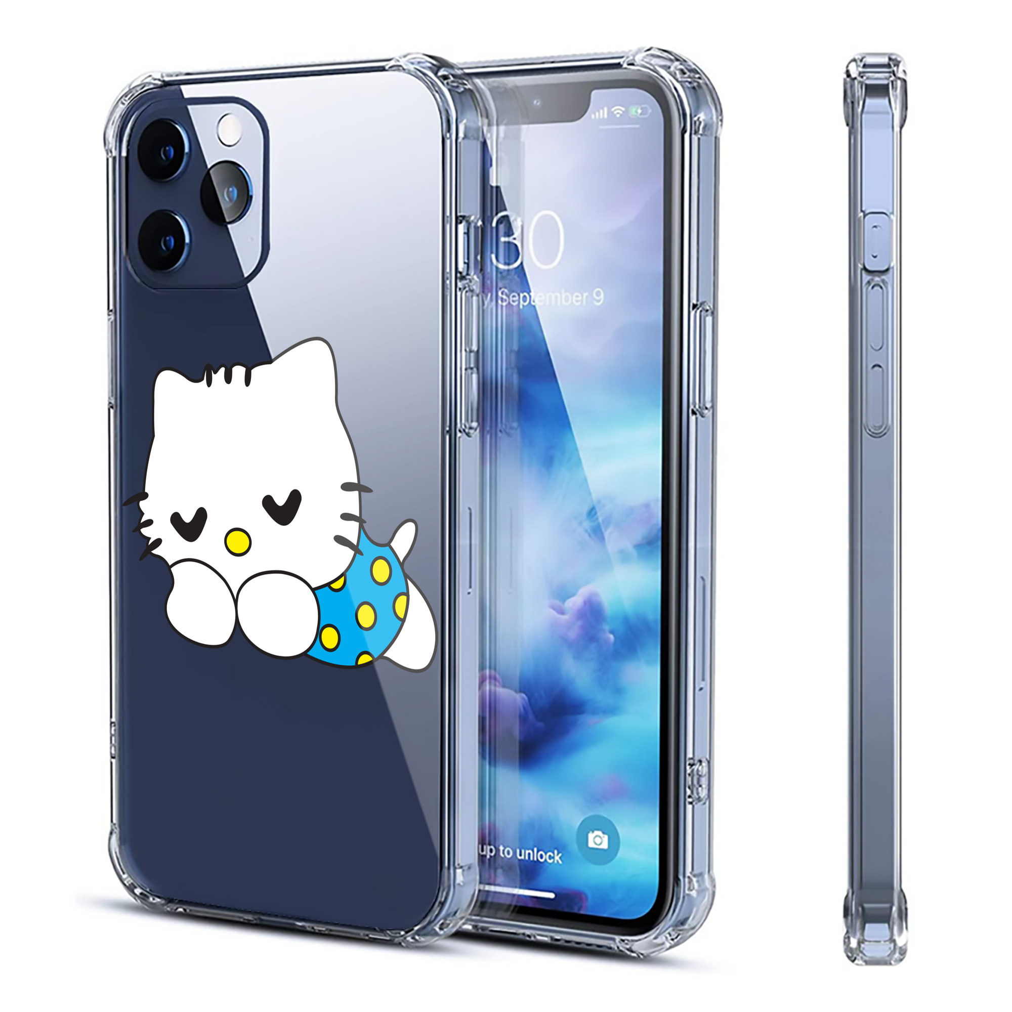 （画像用） Hello Kitty ハローキティ 【iPhone 12シリーズ対応】透明スマホケース（クリアソフトケース）